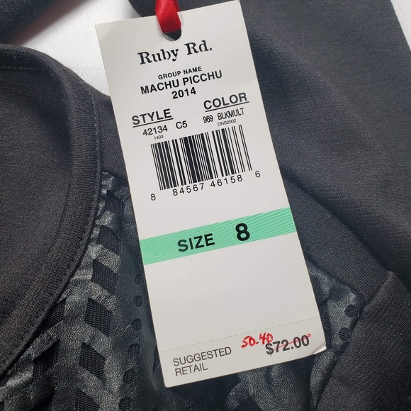 🆕️ Ruby Rd Mesh Front Zip Up - NWT - Sz 8 - Picture 5 of 7